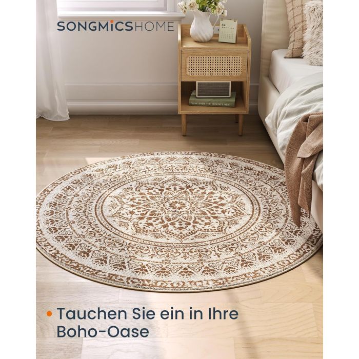 SONGMICS HOME Okrogla Preproga, 120 cm