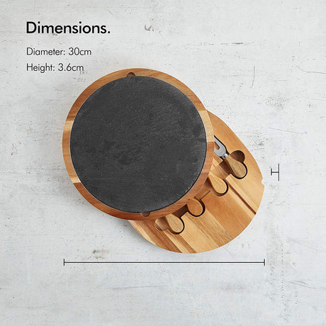 VonShef deska za rezanje akacija/skrilavec