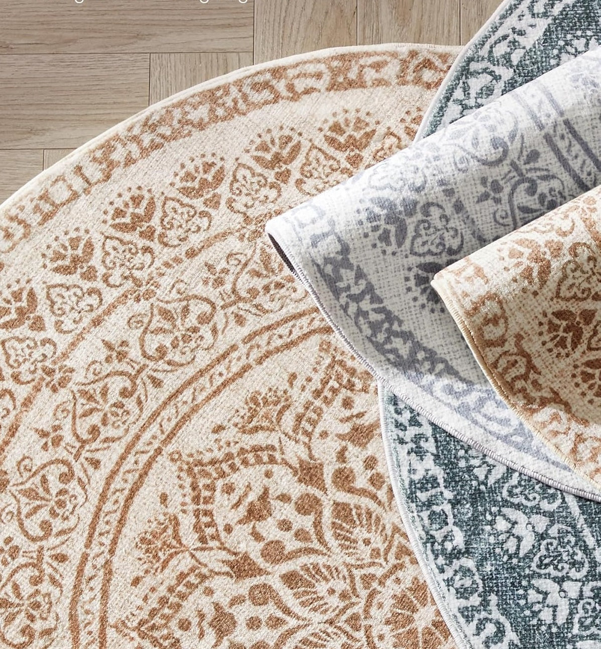 SONGMICS HOME Okrogla Preproga, 120 cm