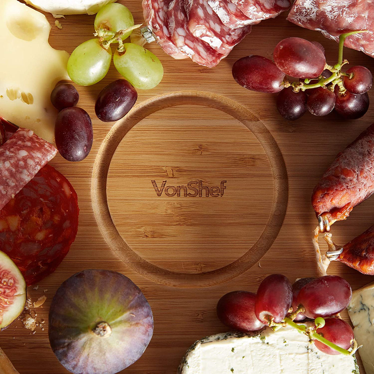 VonShef bambusova vrteča plošča Lazy Susan