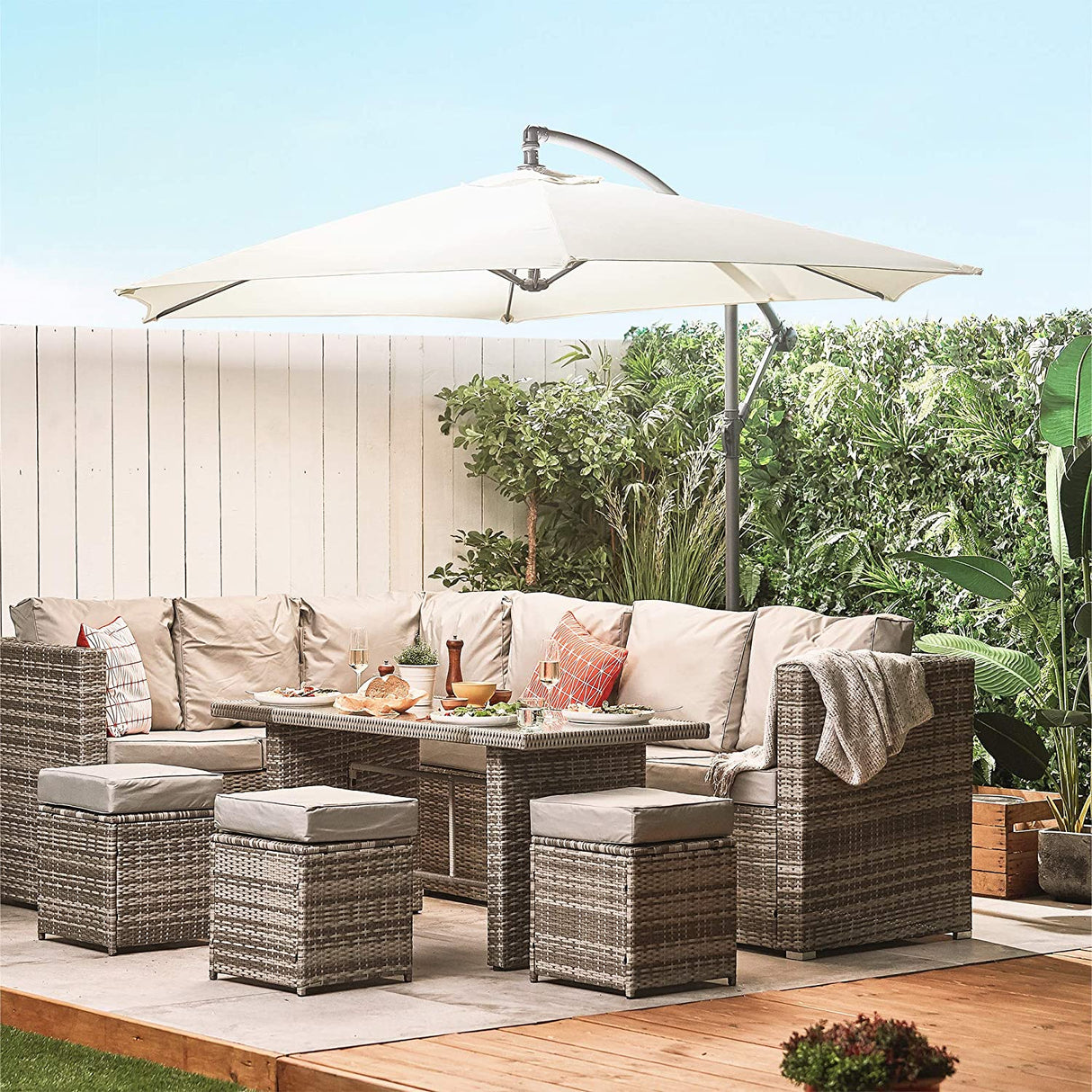 VonHaus 3M senčnik samostoječi UV30+ bež