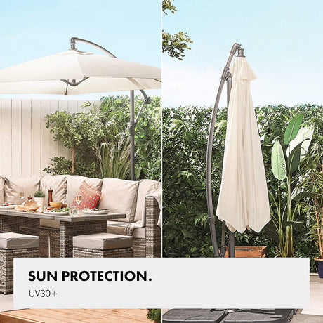 VonHaus 3M senčnik samostoječi UV30+ bež