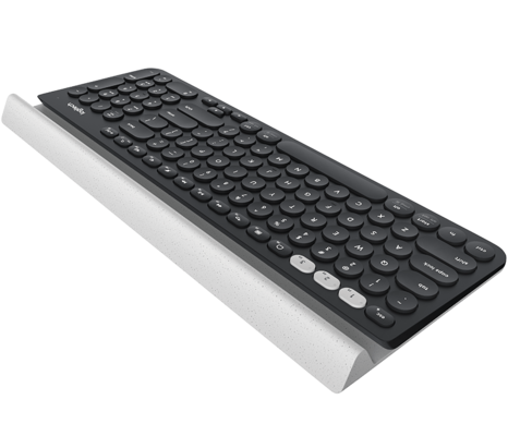 Logitech K780 Multi-Device Wireless siva/bela SLO gravura