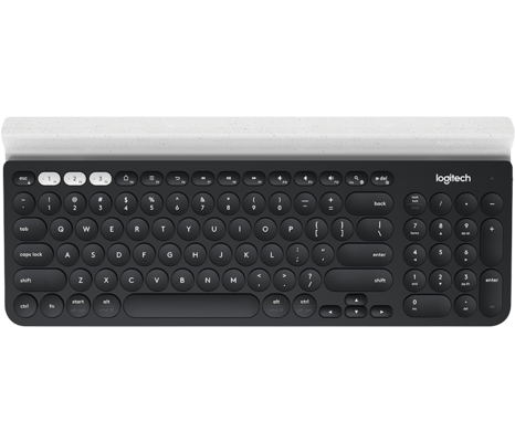 Logitech K780 Multi-Device Wireless siva/bela SLO gravura