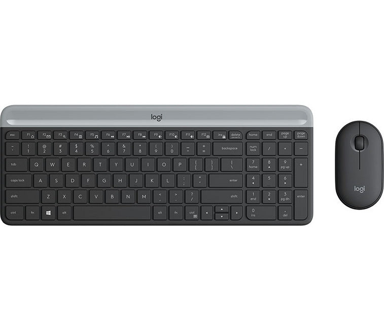 Logitech Slim Wireless Combo MK470, grafitna SLO