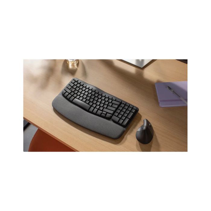 Logitech brezžična tipkovnica ergonomska Wave Keys črna SLO gravura