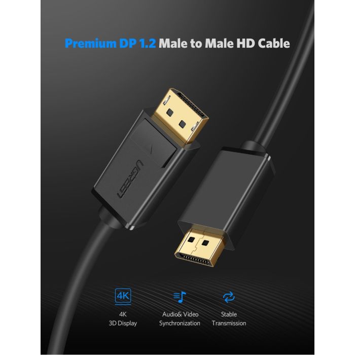 Ugreen DisplayPort 1.2 kabel 2M - BOX