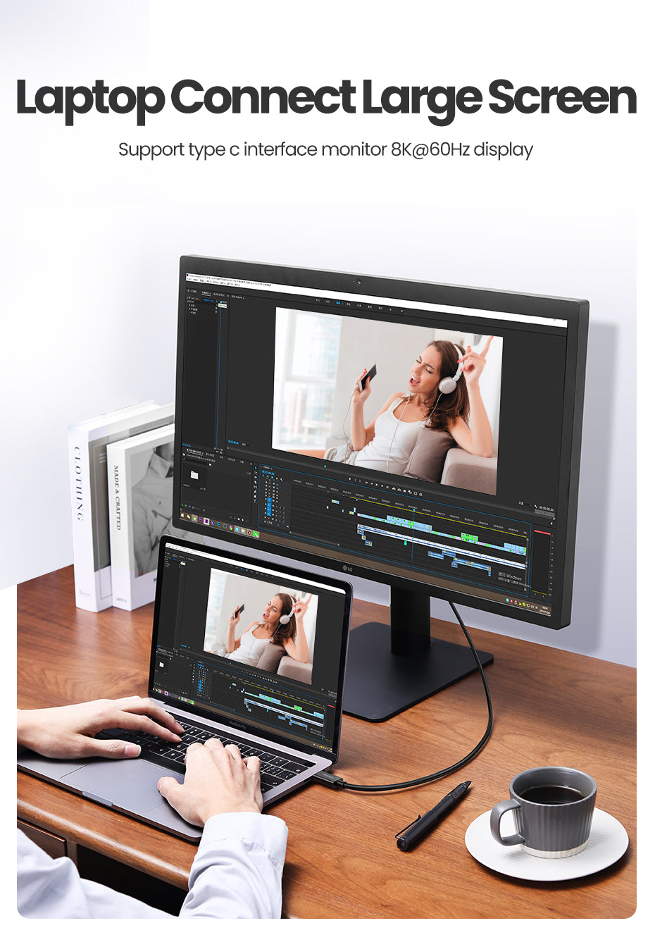 Ugreen 100W Thunderbolt 4 USB-C 8K kabel 2M