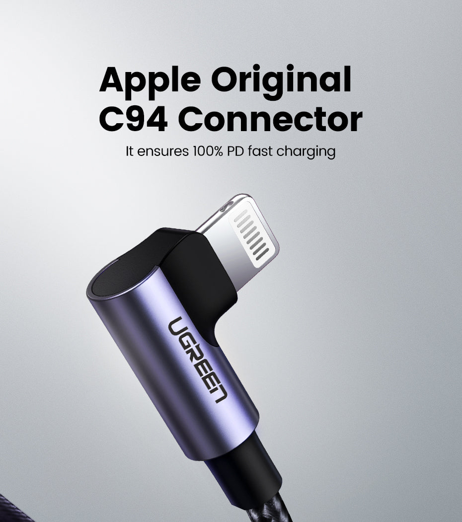 Ugreen MFI kotni kabel USB-C na Lightning 1,5m - box