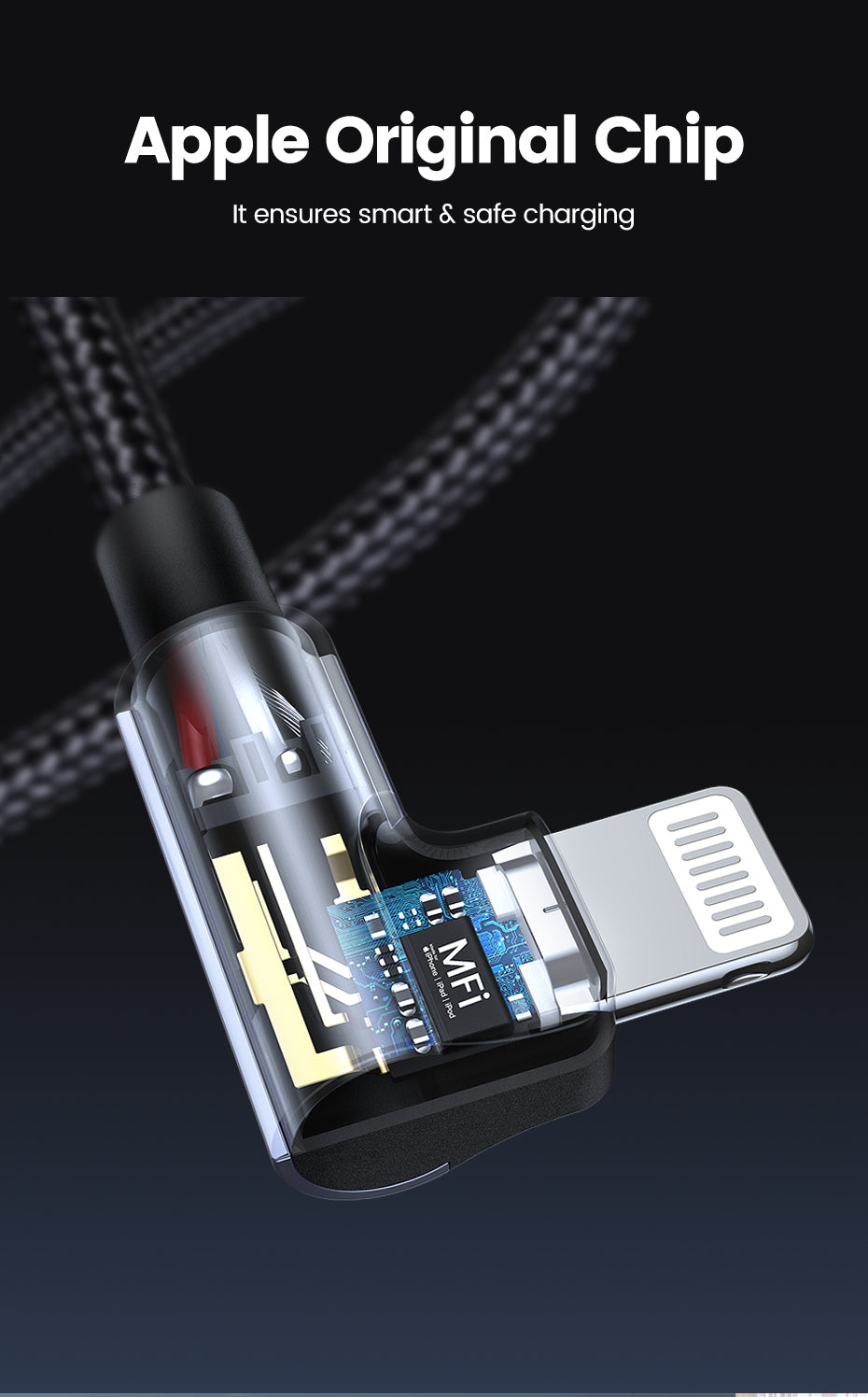 Ugreen MFI kotni kabel USB-C na Lightning 1,5m - box