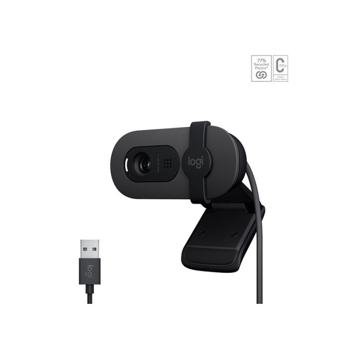 Logitech USB spletna kamera Brio 100, grafitna