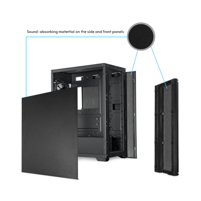 Chieftec Pro Midi Q AS-02B-OP ATX ohišje, črno