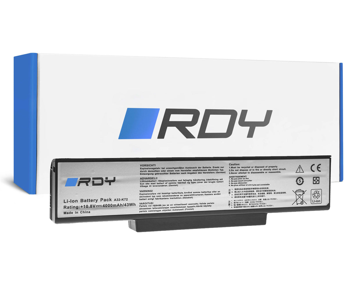 Baterija RDY A32-K72 za Asus N71 K72 K72J K72F K73S K73SV N71 N71J