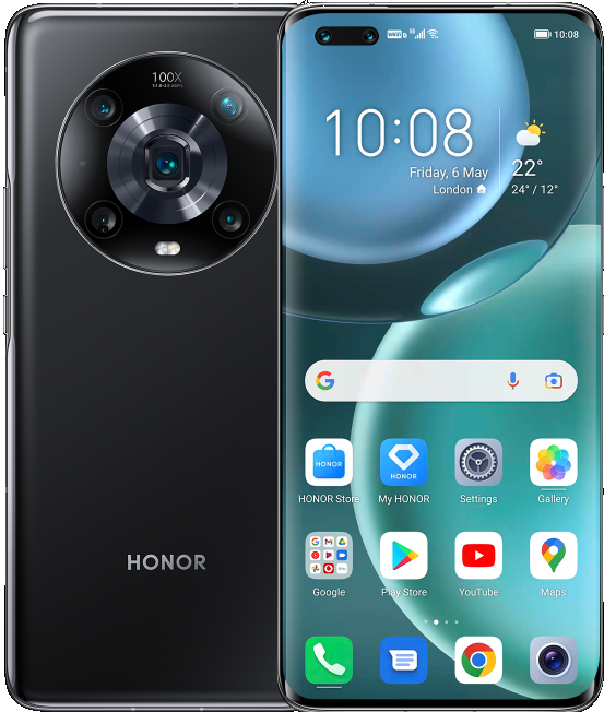 Obnovljen Honor Magic4 Pro 5G (256GB) Razred A+, črn
