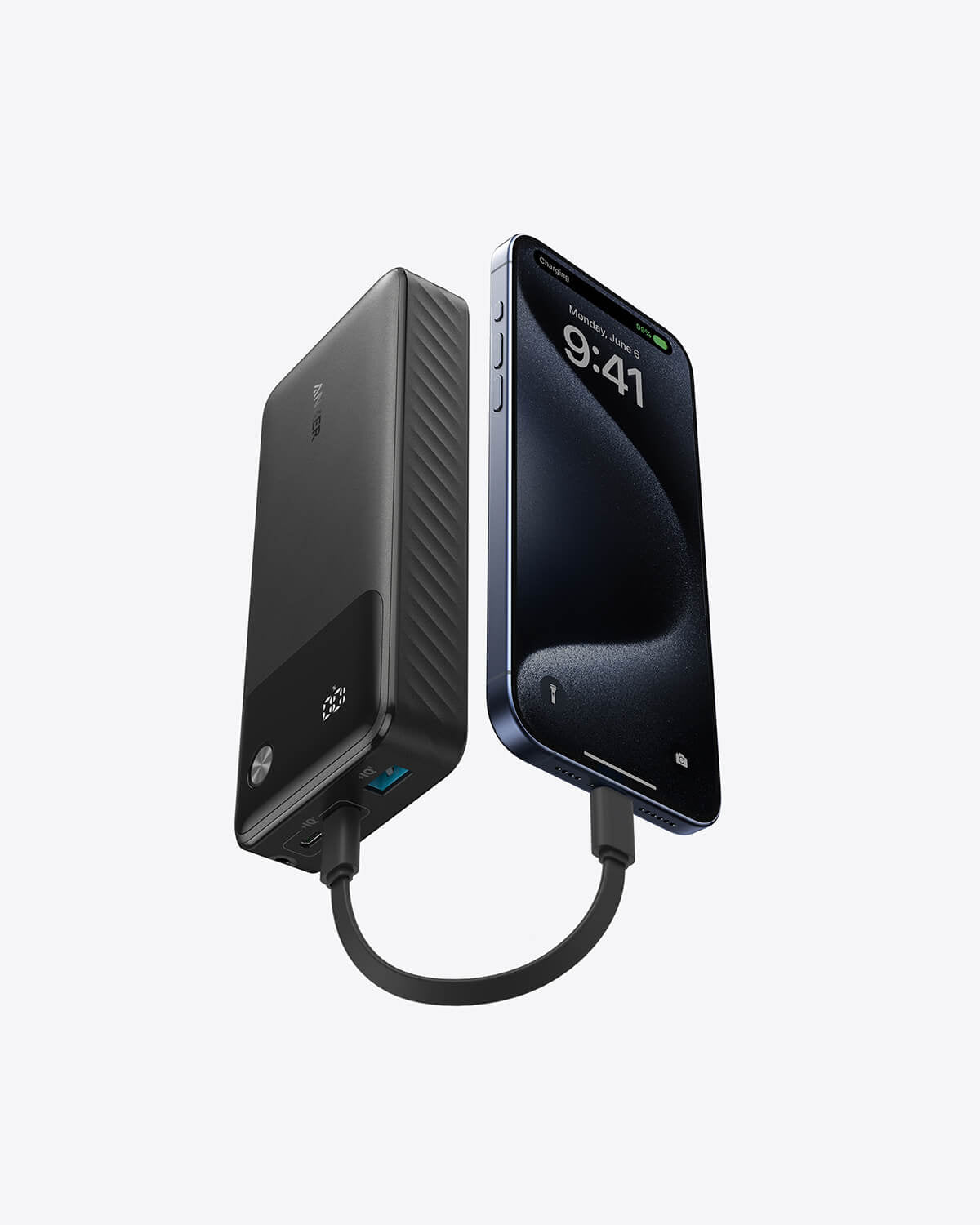 Anker Powerbank 20000 mAh, 30W s priloženim USB-C kablom, črn