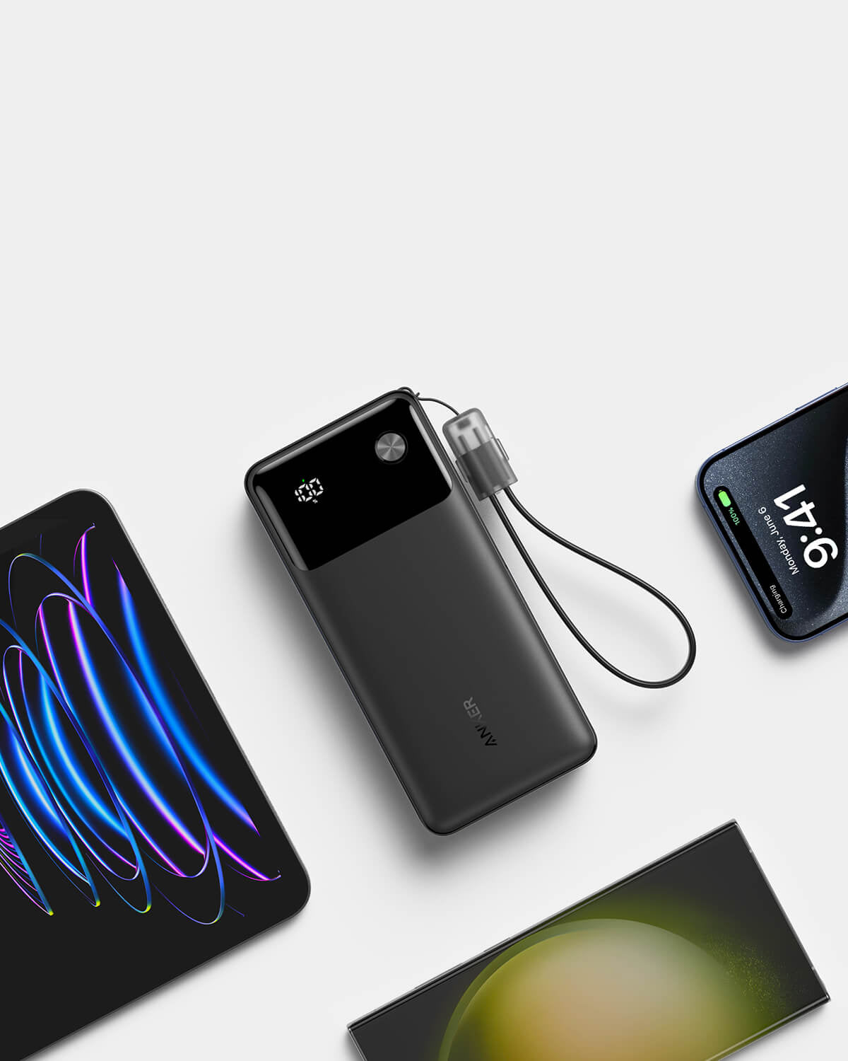 Anker Powerbank 20000 mAh, 30W s priloženim USB-C kablom, črn