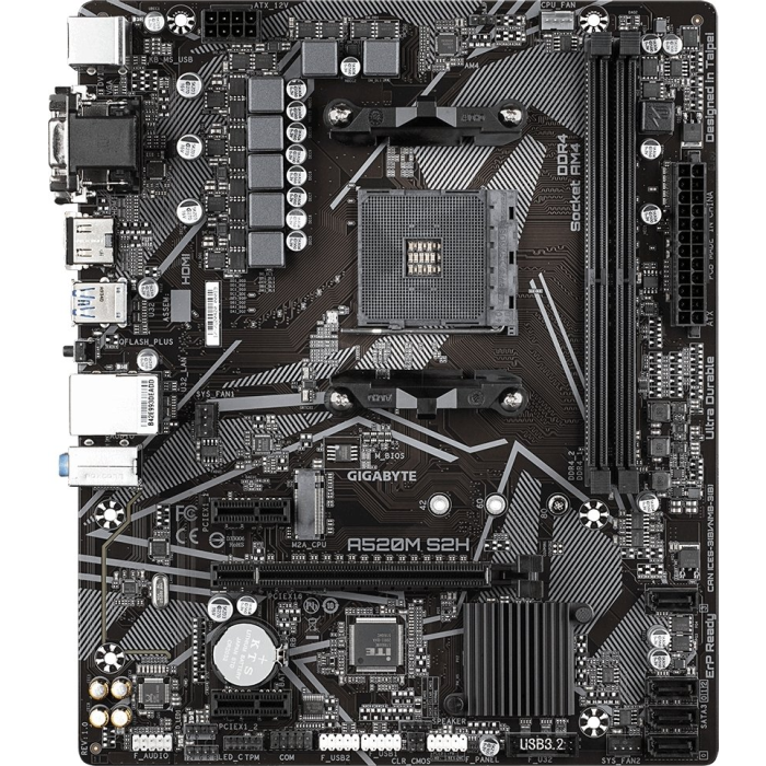 GIGABYTE A520M S2H, DDR4, SATA3, USB3.2Gen1, HDMI, AM4 mATX