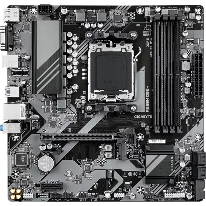 GIGABYTE A620M DS3H, DDR5, SATA3, USB3.2Gen1, DP, AM5 mATX