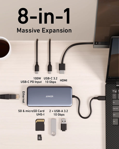 Anker 555 USB C Hub, 8v1