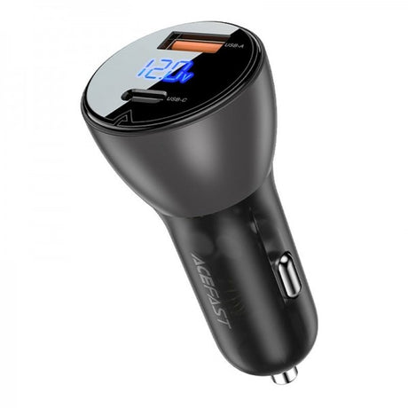 Acefast Auto Charger B6 Quick Charge 63W 1 X USB - 1 X USB Tip-C črn
