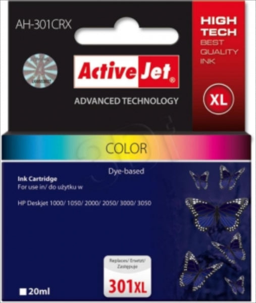 ActiveJet komplet barvnih črnil HP CH564 301XL