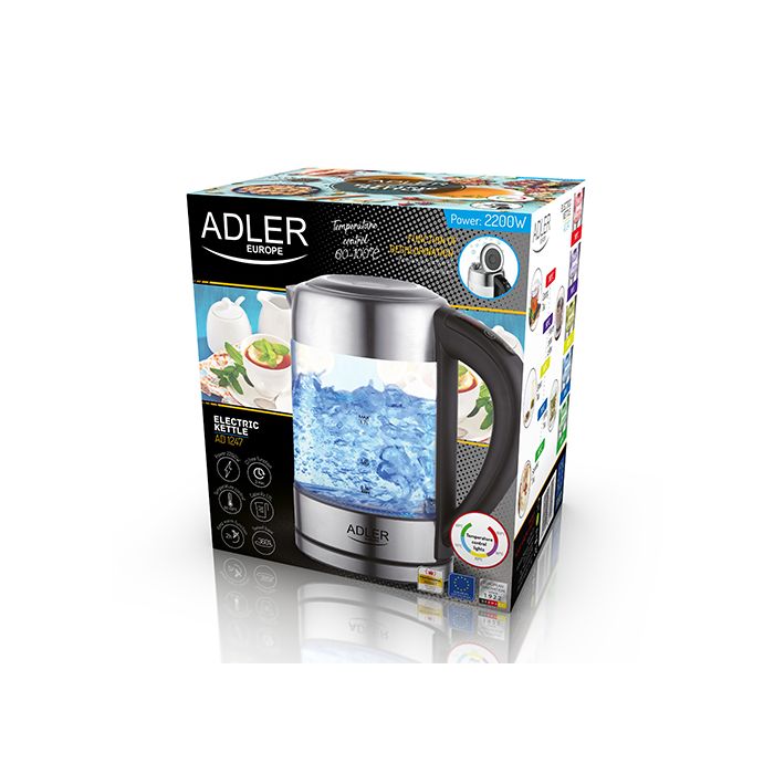 Adler grelnik vode z regulacijo temperature 1,7L 2200W