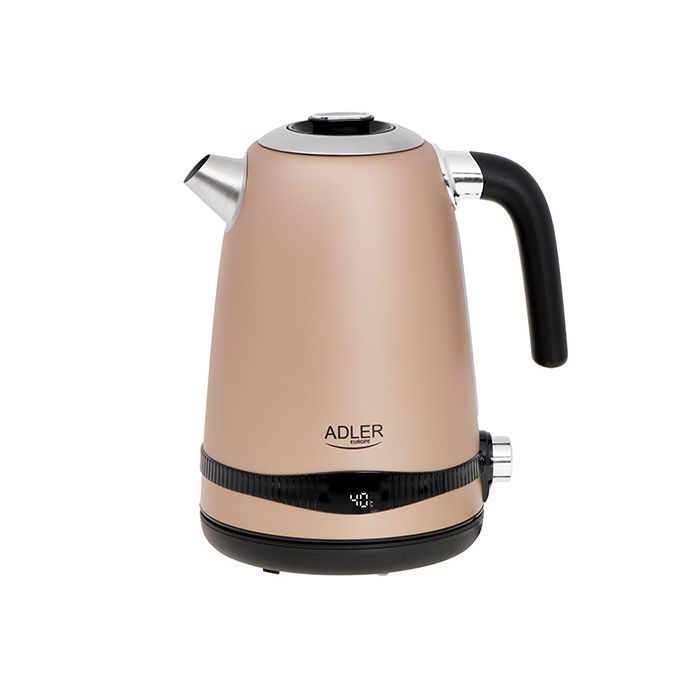 Adler grelnik vode 1,7L z LCD zaslonom/nastavitev temperature šampanjec barva AD1295