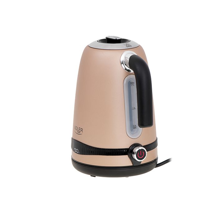 Adler grelnik vode 1,7L z LCD zaslonom/nastavitev temperature šampanjec barva AD1295
