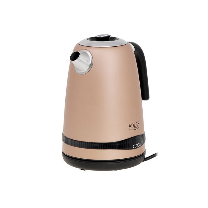 Adler grelnik vode 1,7L z LCD zaslonom/nastavitev temperature šampanjec barva AD1295