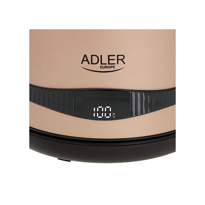 Adler grelnik vode 1,7L z LCD zaslonom/nastavitev temperature šampanjec barva AD1295