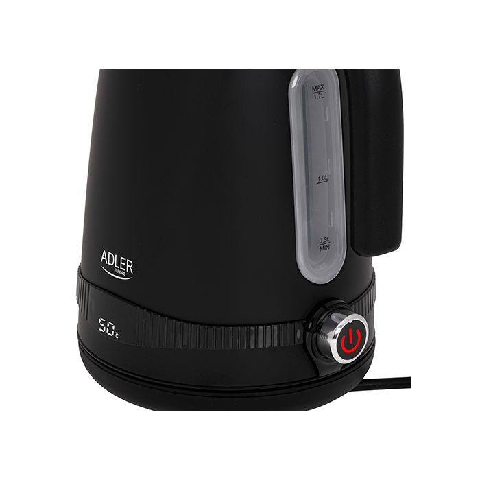 Adler grelnik vode 1,7L z LCD zaslonom/nastavitev temperature črn AD1295b