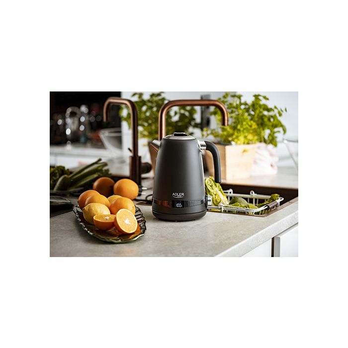 Adler grelnik vode 1,7L z LCD zaslonom/nastavitev temperature črn AD1295b