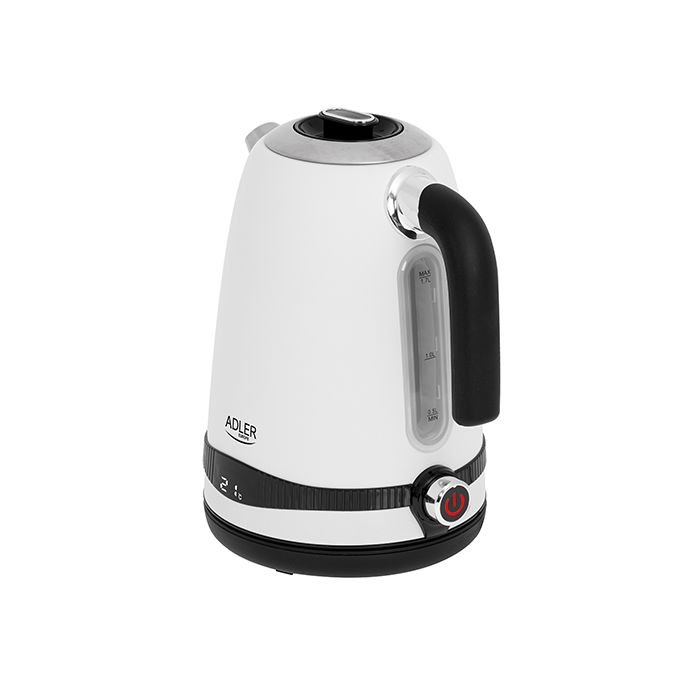 Adler grelnik vode 1,7L z LCD zaslonom/nastavitev temperature bel AD1295w