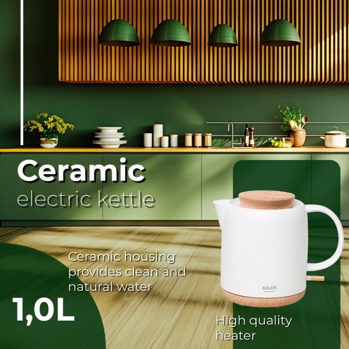 Adler Keramični električni grelnik vode 1,0 L AD1304