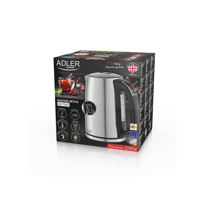 Adler grelnik vode z regulacijo temperature 1,7L 2200W AD1340