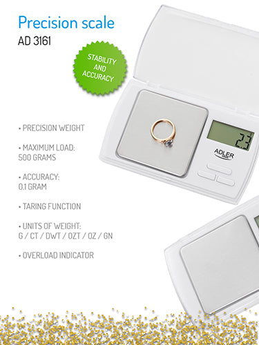 Adler natančna tehtnica 0.1g AD 3161