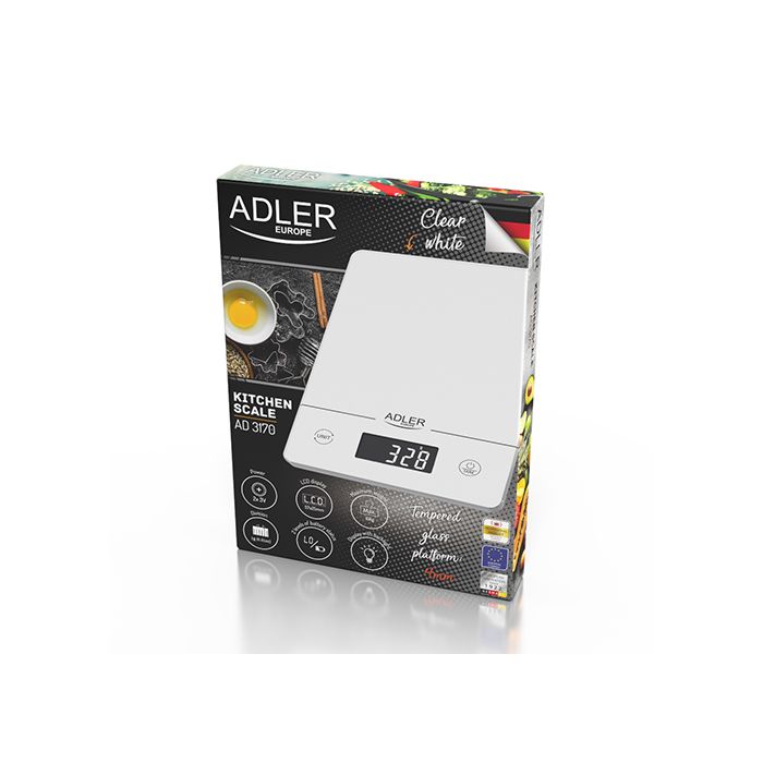 Adler kuhinjska tehtnica bela AD3170W