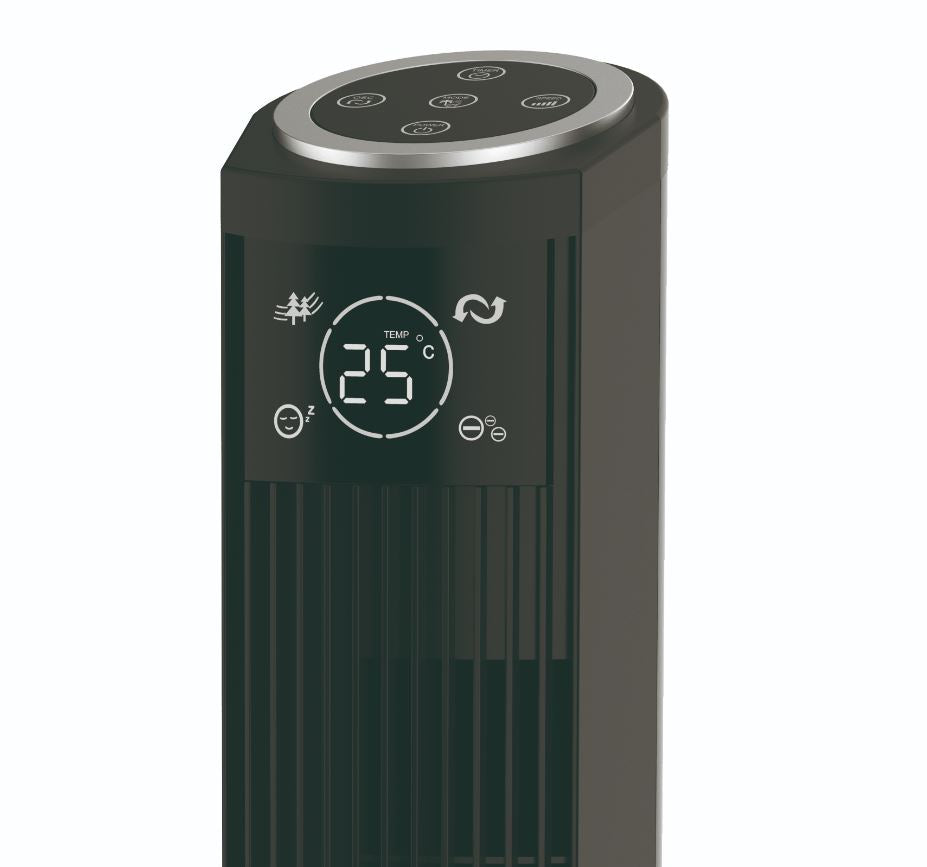 Be Cool Camp stolpni ventilator 121cm črn