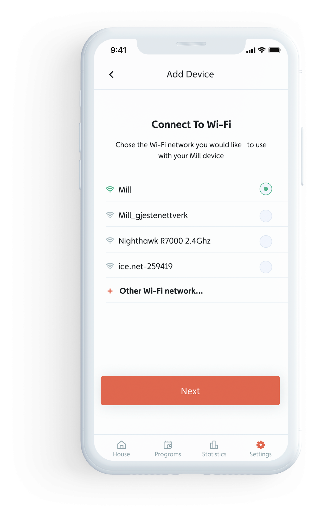 MILL panelni konvekcijski radiator Wi-Fi 900W bel steklo GL900WIFI3