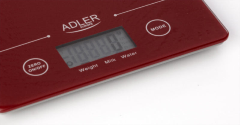 Adler kuhinjska tehtnica rdeča