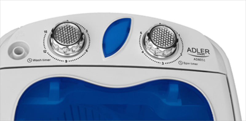 Adler mini pralni stroj s spin funkcijo primeren za kampiranje