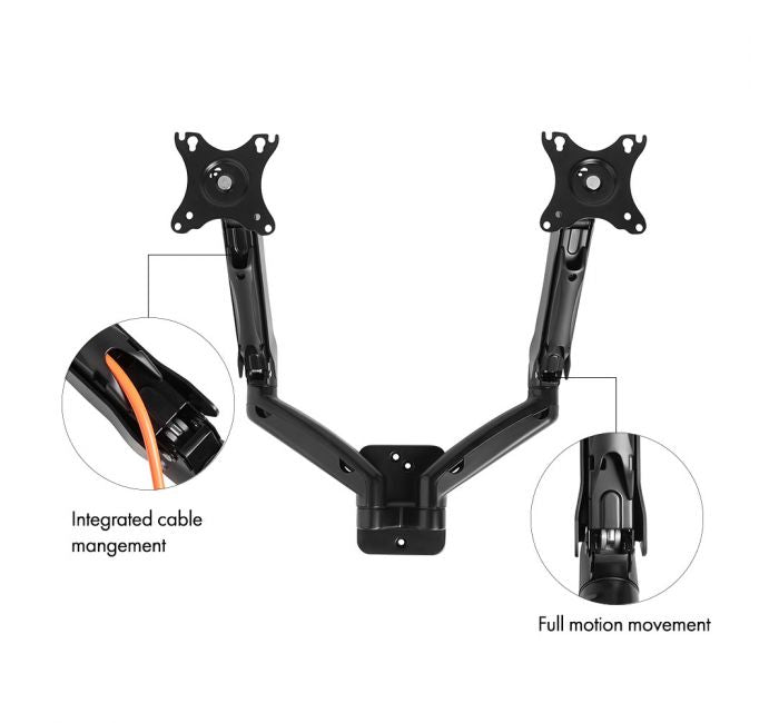 VonHaus stenski nosilec za dva monitorja