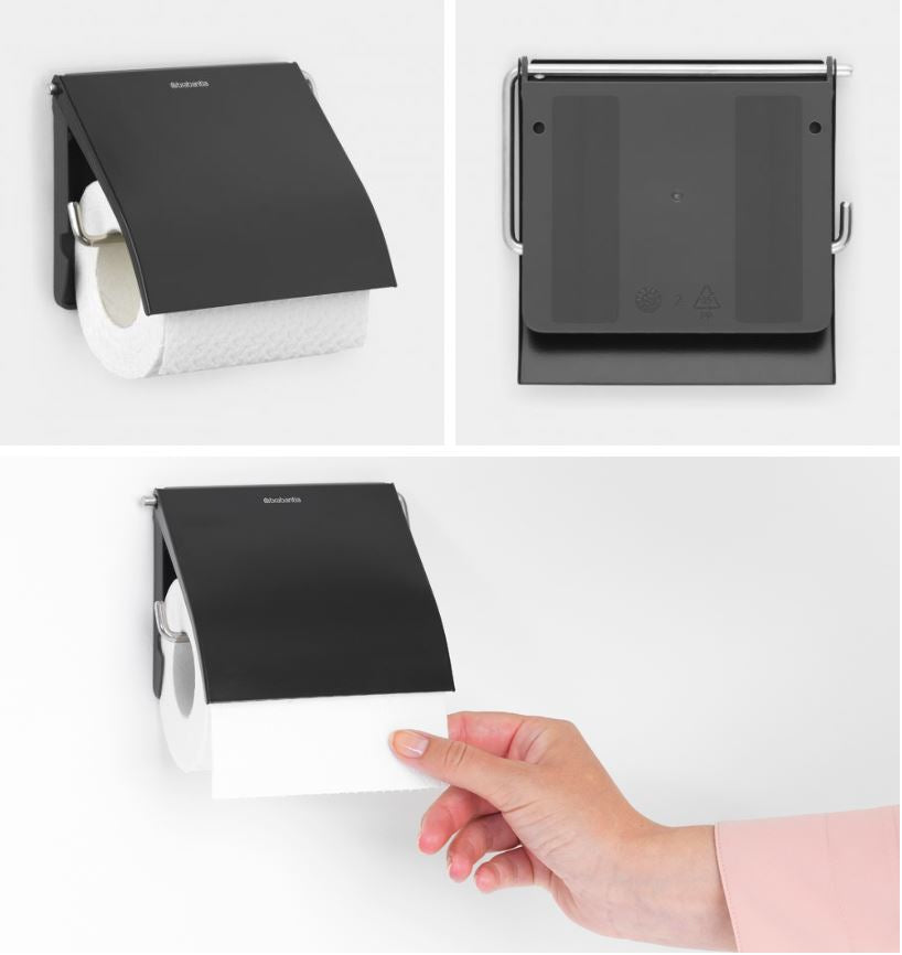 Brabantia držalo za toaletni papir Classic črno