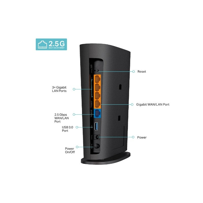 TP-LINK usmerjevalnik Archer AX80 AX6600 Wi-Fi 6 2.5G usmerjevalnik