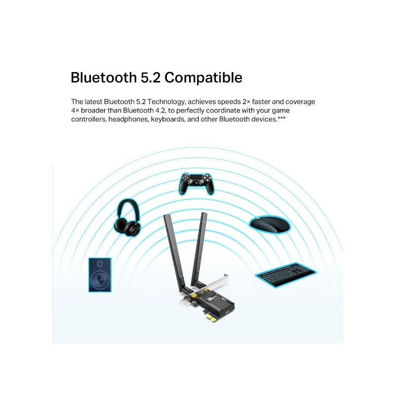 TP-LINK AX1800 Wi-Fi 6 Bluetooth 5.2 PCI-E Adapter