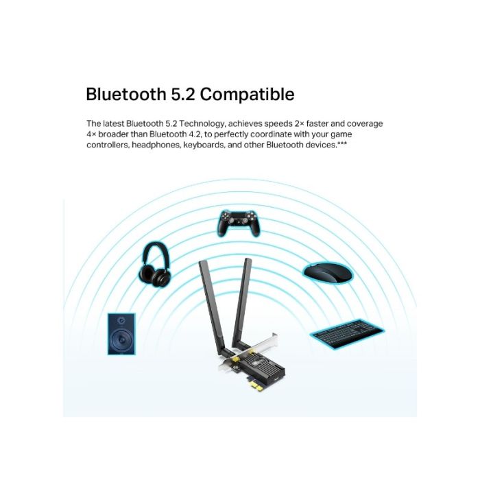TP-LINK AX1800 Wi-Fi 6 Bluetooth 5.2 PCI-E Adapter