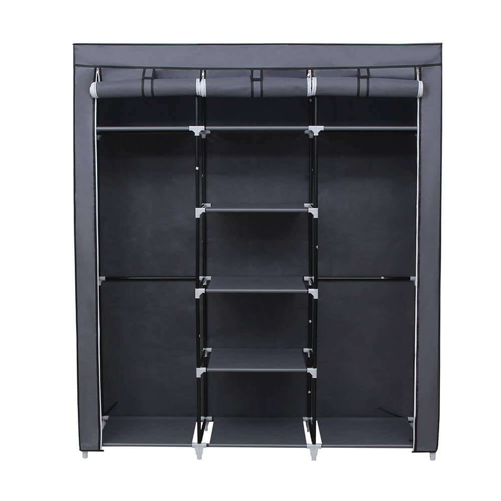 SONGMICS platnena garderobna omara, siva, RYG12G