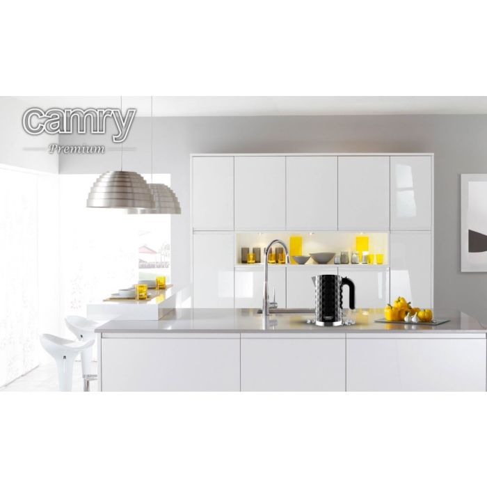 Camry električni grelnik vode črn 1,7L 2200W