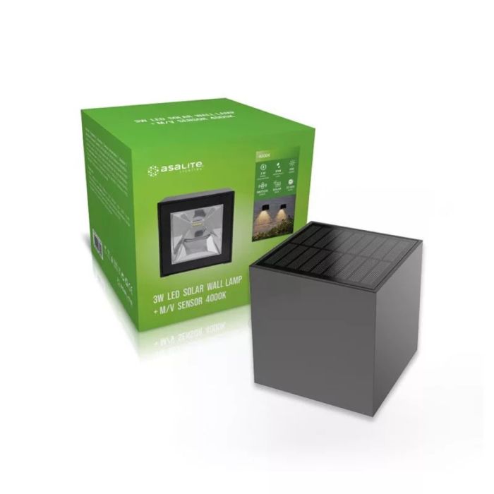 Asalite LED solarna stenska svetilka IP44 3W 4000K (200 lumnov) + mikrovalovni senzor