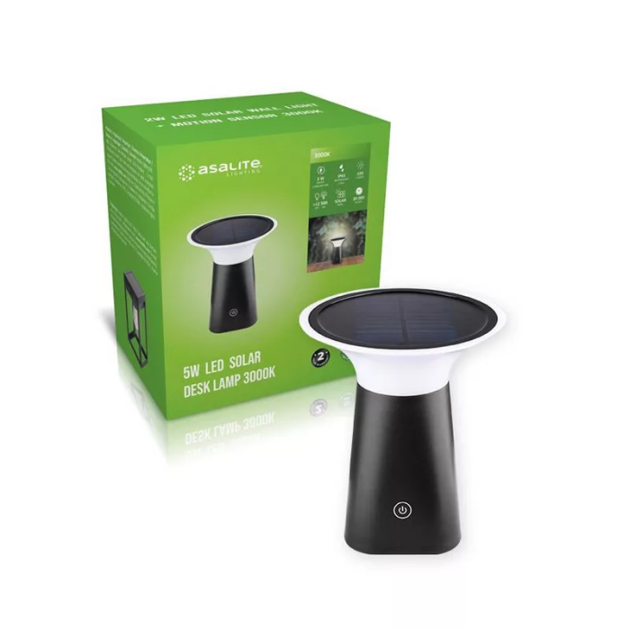 Asalite LED solarna namizna svetilka IP65 5W 3000K (120 lumnov)